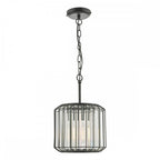 NAE0122 Naeva Pendant Satin Black & Crystal