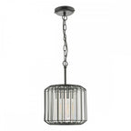 NAE0122 Naeva Pendant Satin Black & Crystal