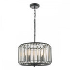 NAE0322 Naeva 3 Light Pendant Satin Black Crystal
