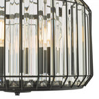 NAE0322 Naeva 3 Light Pendant Satin Black Crystal