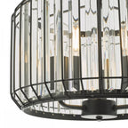 NAE0322 Naeva 3 Light Pendant Satin Black Crystal