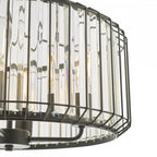 NAE0422 Naeva 4 Light Pendant Satin Black Crystal