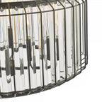 NAE0422 Naeva 4 Light Pendant Satin Black Crystal