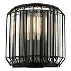 NAE0922 Naeva 2 Light Wall Light Matt Black Glass