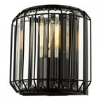NAE0922 Naeva 2 Light Wall Light Matt Black Glass