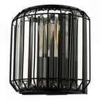 NAE0922 Naeva 2 Light Wall Light Matt Black Glass