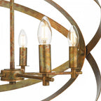 NIT0564 Nitya 5 Light Pendant Mottled Copper