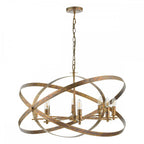 NIT0864 Nitya 8 Light Pendant Mottled Copper