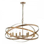 NIT0864 Nitya 8 Light Pendant Mottled Copper