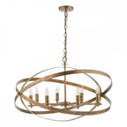 NIT0864 Nitya 8 Light Pendant Mottled Copper