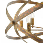 NIT0864 Nitya 8 Light Pendant Mottled Copper
