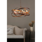 NIT0864 Nitya 8 Light Pendant Mottled Copper