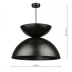 RIY0122 Riya Pendant Matt Black