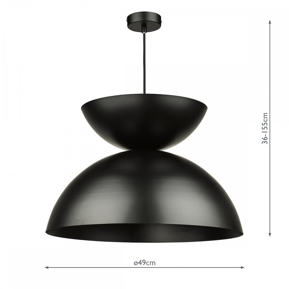 RIY0122 Riya Pendant Matt Black