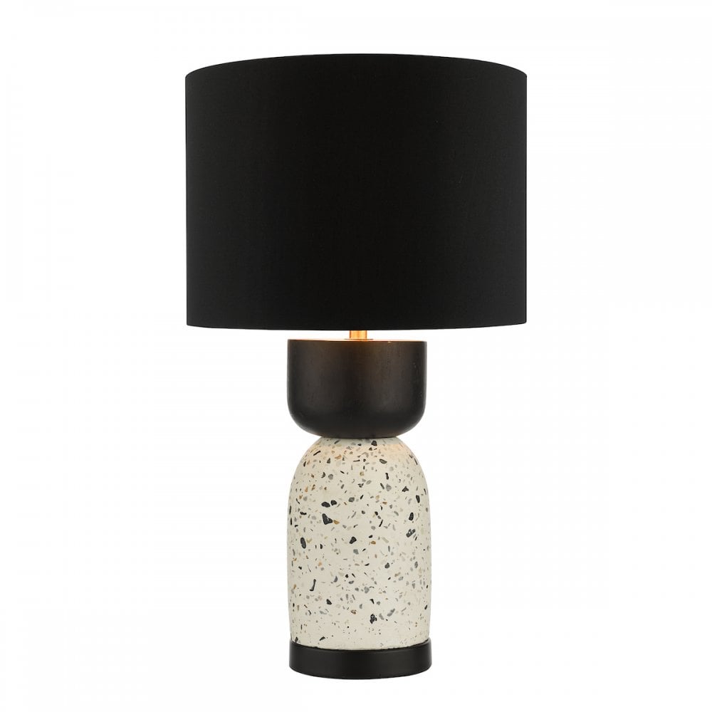 ROJ4255 Roja Table Lamp Terrazzo & Black With Shade