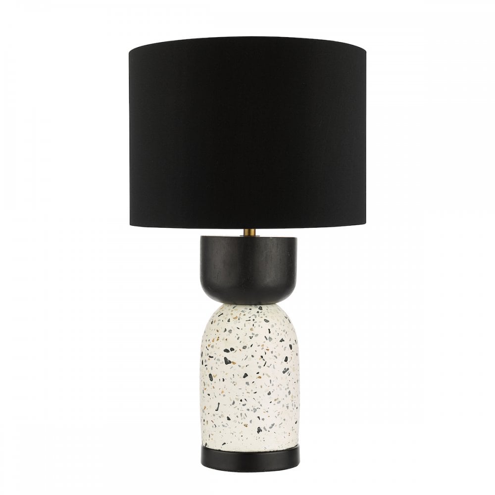 ROJ4255 Roja Table Lamp Terrazzo & Black With Shade
