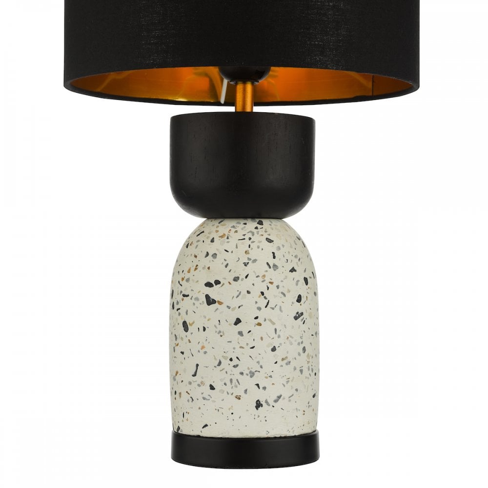 ROJ4255 Roja Table Lamp Terrazzo & Black With Shade