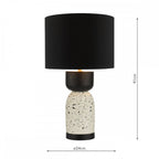ROJ4255 Roja Table Lamp Terrazzo & Black With Shade