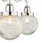 TAM5350-IP44 Tamara 3 Light Bathroom Semi Flush Polished Chrome Ribbed Glass