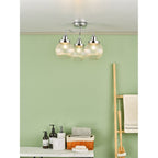 TAM5350-IP44 Tamara 3 Light Bathroom Semi Flush Polished Chrome Ribbed Glass