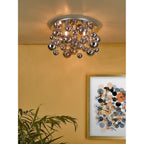 THO5410 Thora 5 Light Flush Polished Chrome Smoked Glass