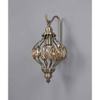 IL31573 Marisa Wall Lamp 1 Light Antique Brass/Amber Crystal