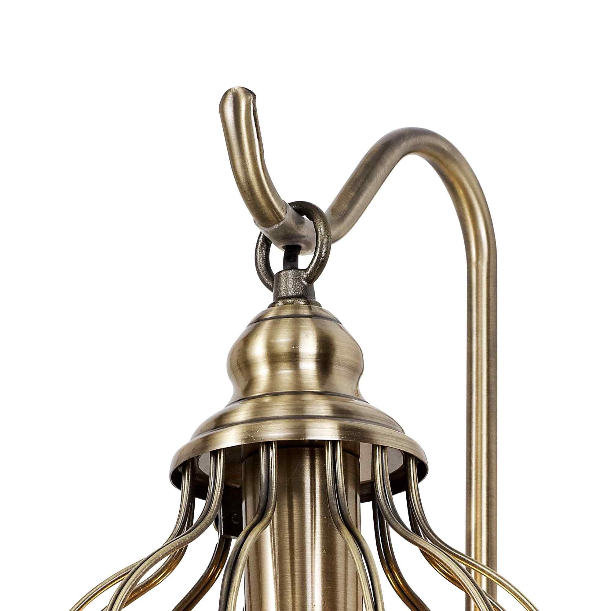 IL31573 Marisa Wall Lamp 1 Light Antique Brass/Amber Crystal
