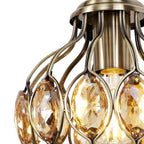 IL31573 Marisa Wall Lamp 1 Light Antique Brass/Amber Crystal