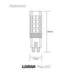 Luxram Pixy LED G9 Bulb Dimmable 230V 4W 4000k Cool White
