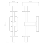 1429002 Tacoma Twin Bathroom Wall Light Polished Chrome