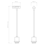 1184015 Track Pendant Suspension Kit Pendant Light Matt Black (SD)