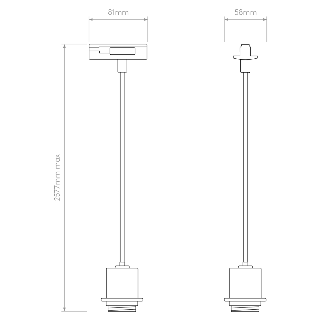 1184014 Track Pendant Suspension Kit Pendant Light Matt White