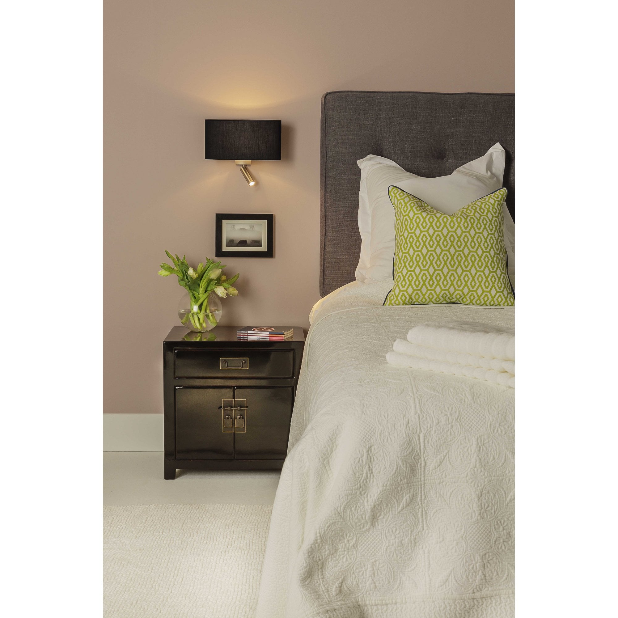 1185003 Napoli Reader LED Reading Light Matt Nickel