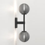 1429005 Tacoma Twin Bathroom Wall Light Matt Black