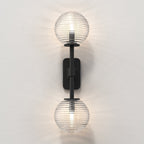 1429005 Tacoma Twin Bathroom Wall Light Matt Black