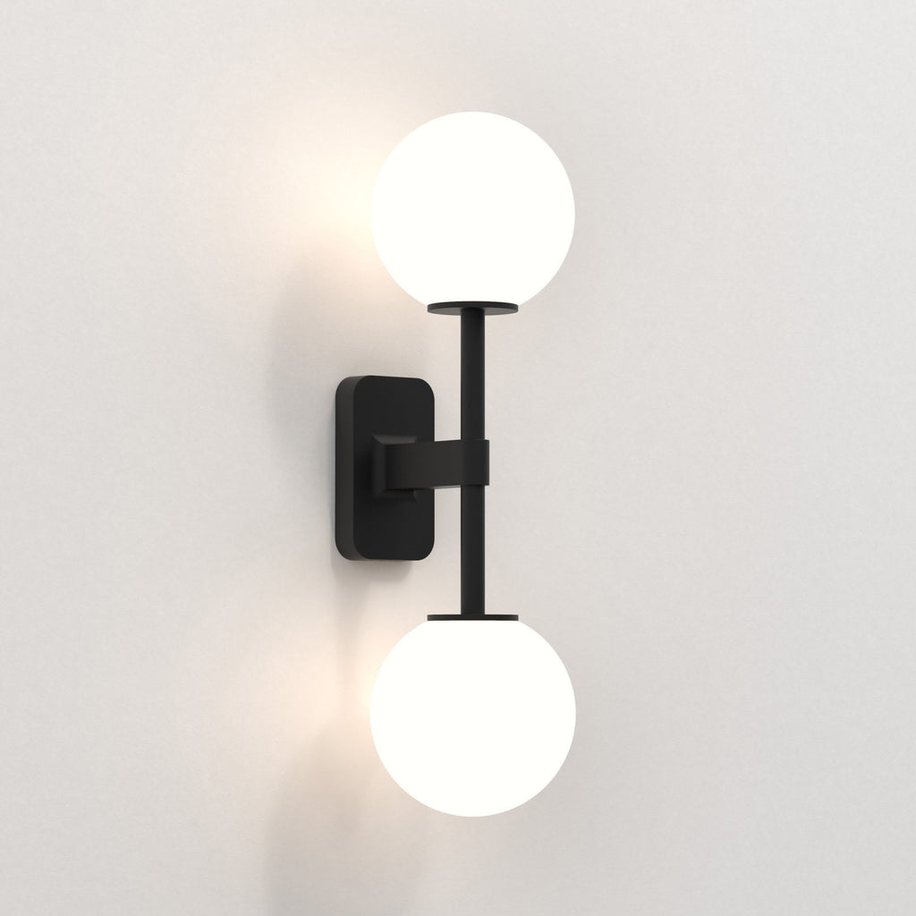 1429005 Tacoma Twin Bathroom Wall Light Matt Black