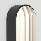 1032007 Montreal Oval Outdoor Wall Light Textured Black