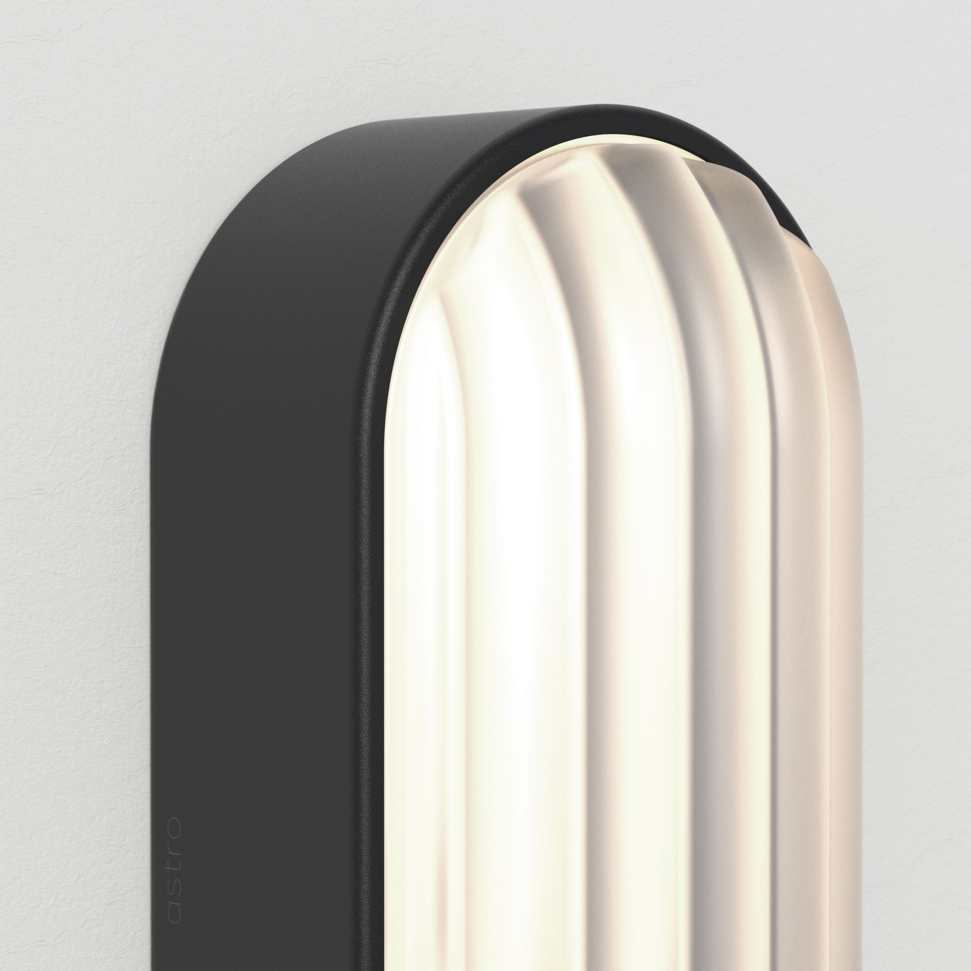 1032007 Montreal Oval Outdoor Wall Light Textured Black