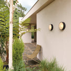 1032005 Montreal Round 220 Outdoor Wall Light Textured Black