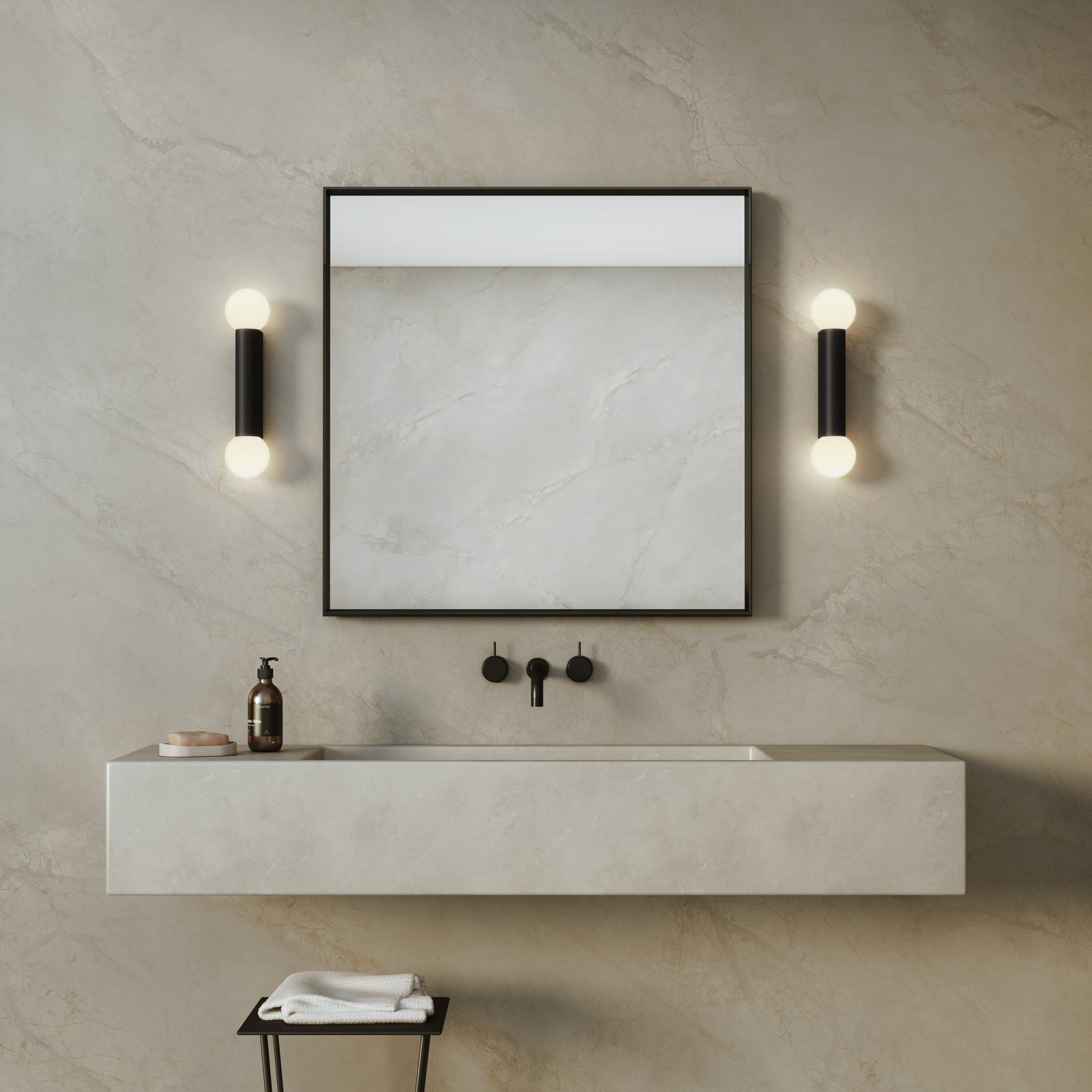 1459002 Ortona Twin Bathroom Wall Light Polished Chrome