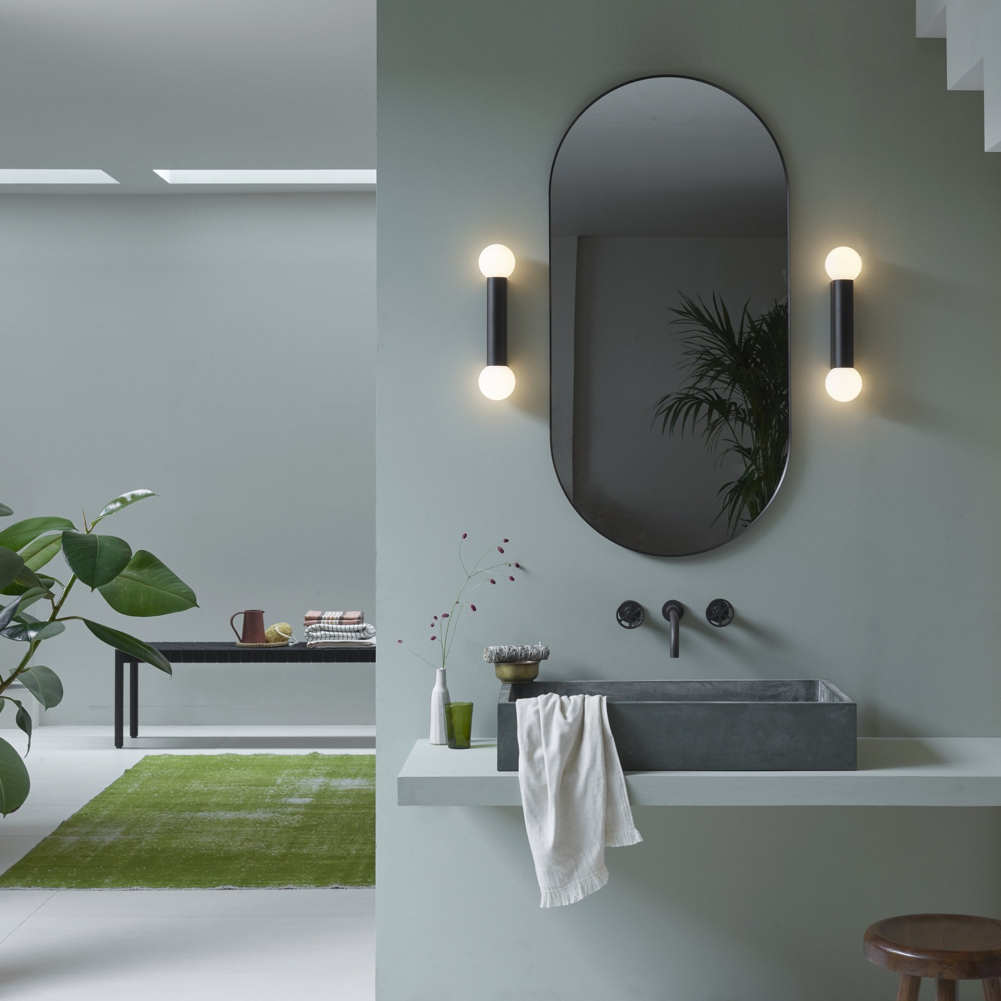 1459002 Ortona Twin Bathroom Wall Light Polished Chrome