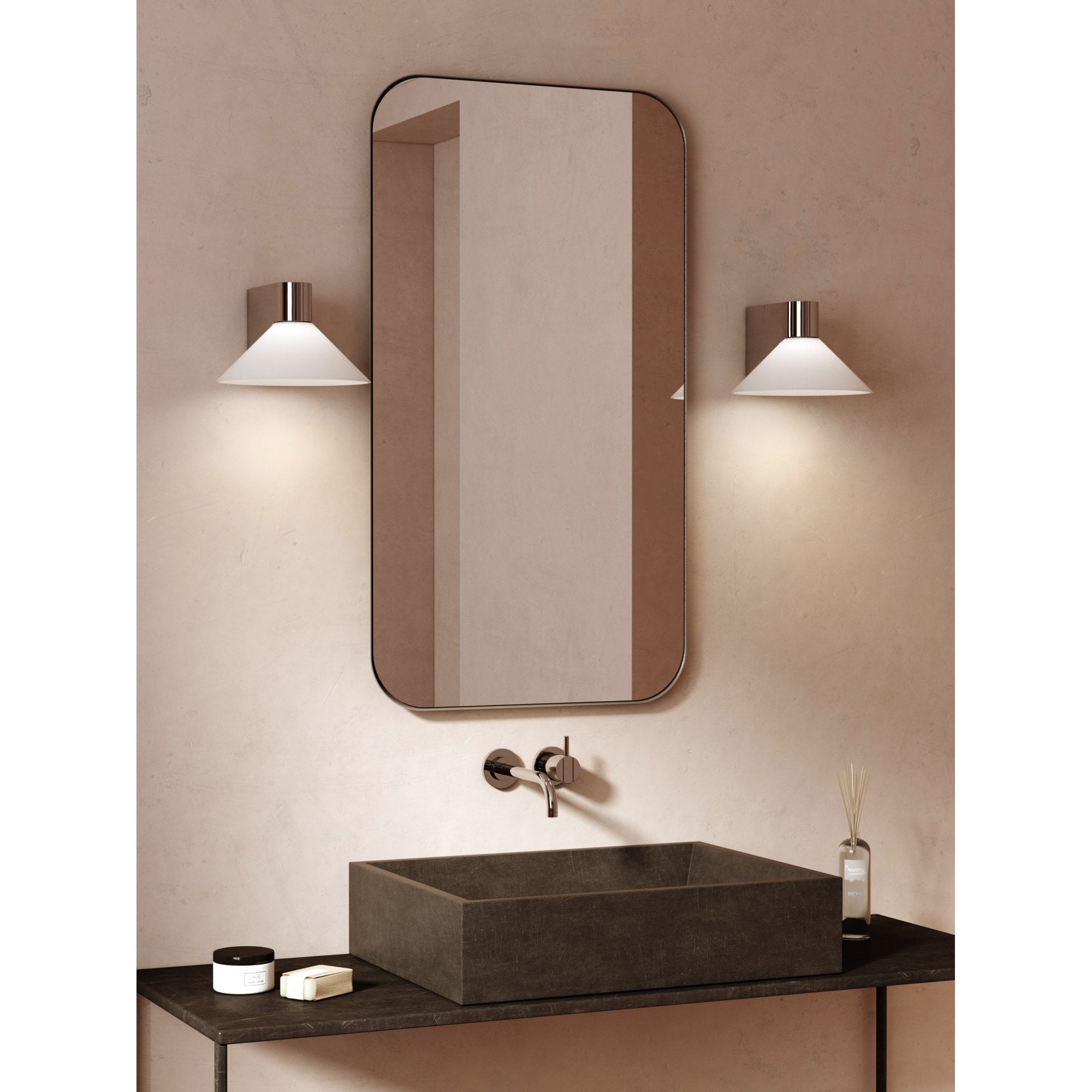 1451001 Conic Bathroom Wall Light Polished Chrome