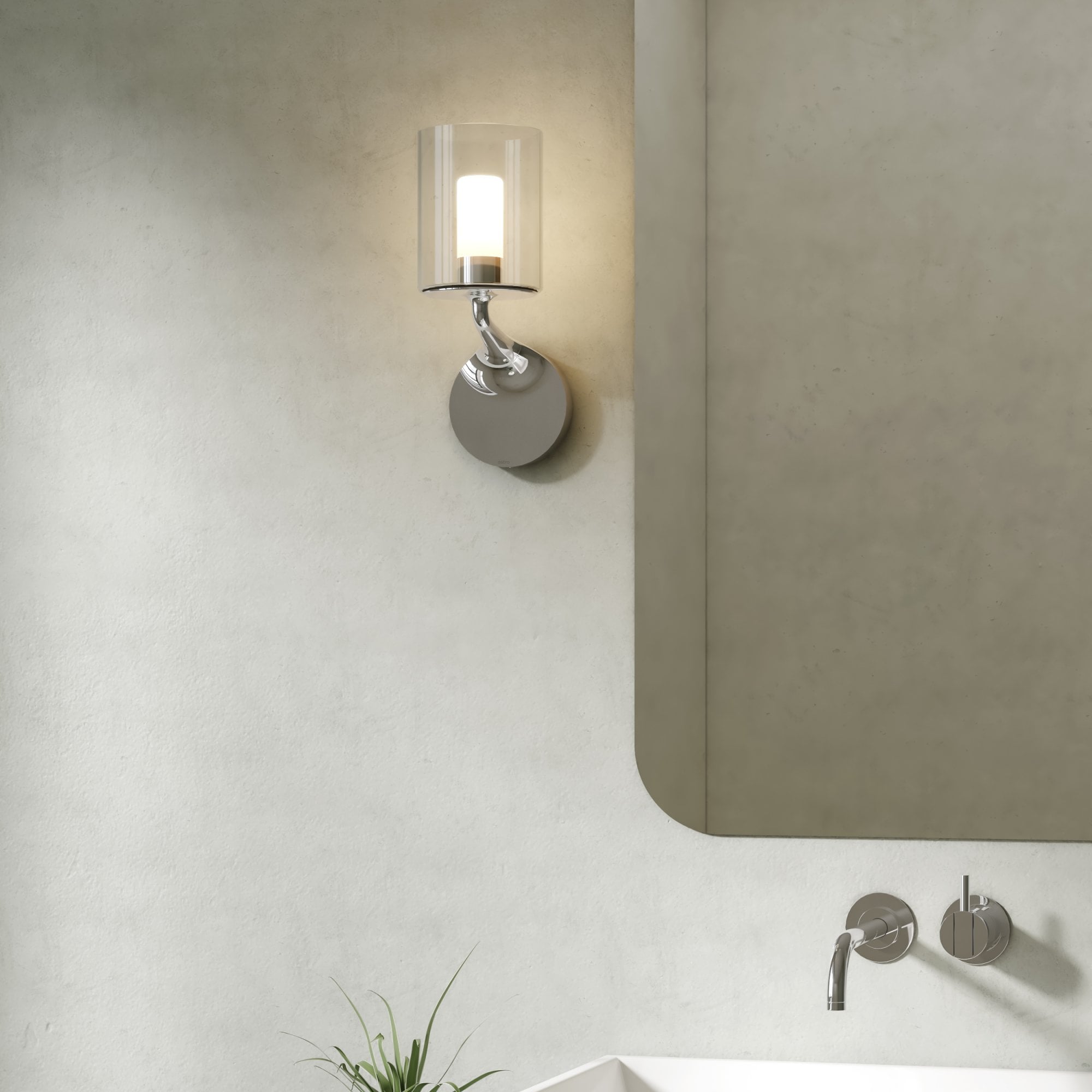 1453001 Elena Bathroom Wall Light Polished Chrome (S)