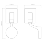 1453001 Elena Bathroom Wall Light Polished Chrome (S)