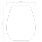 5036007 Tacoma Tulip Glass Shade White (Opal)