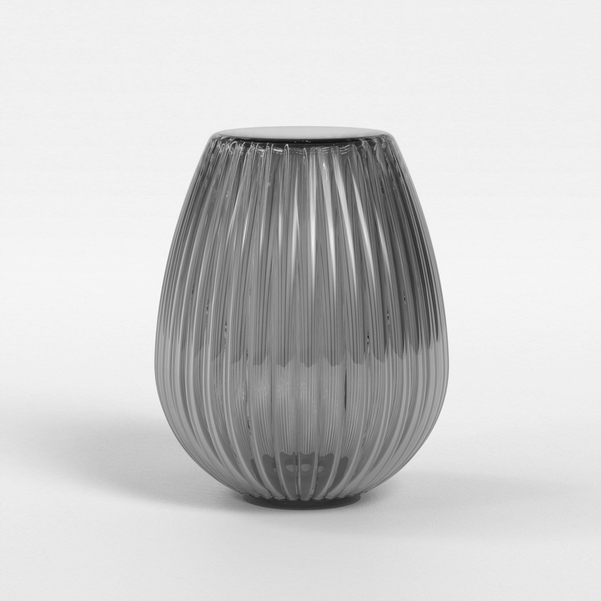 5036008 Tacoma Tulip Ribbed Glass Shade Smoke