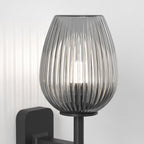 5036008 Tacoma Tulip Ribbed Glass Shade Smoke