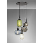 NLK00329 Acme 5 Light Round Pendant Matt Black Matt Black