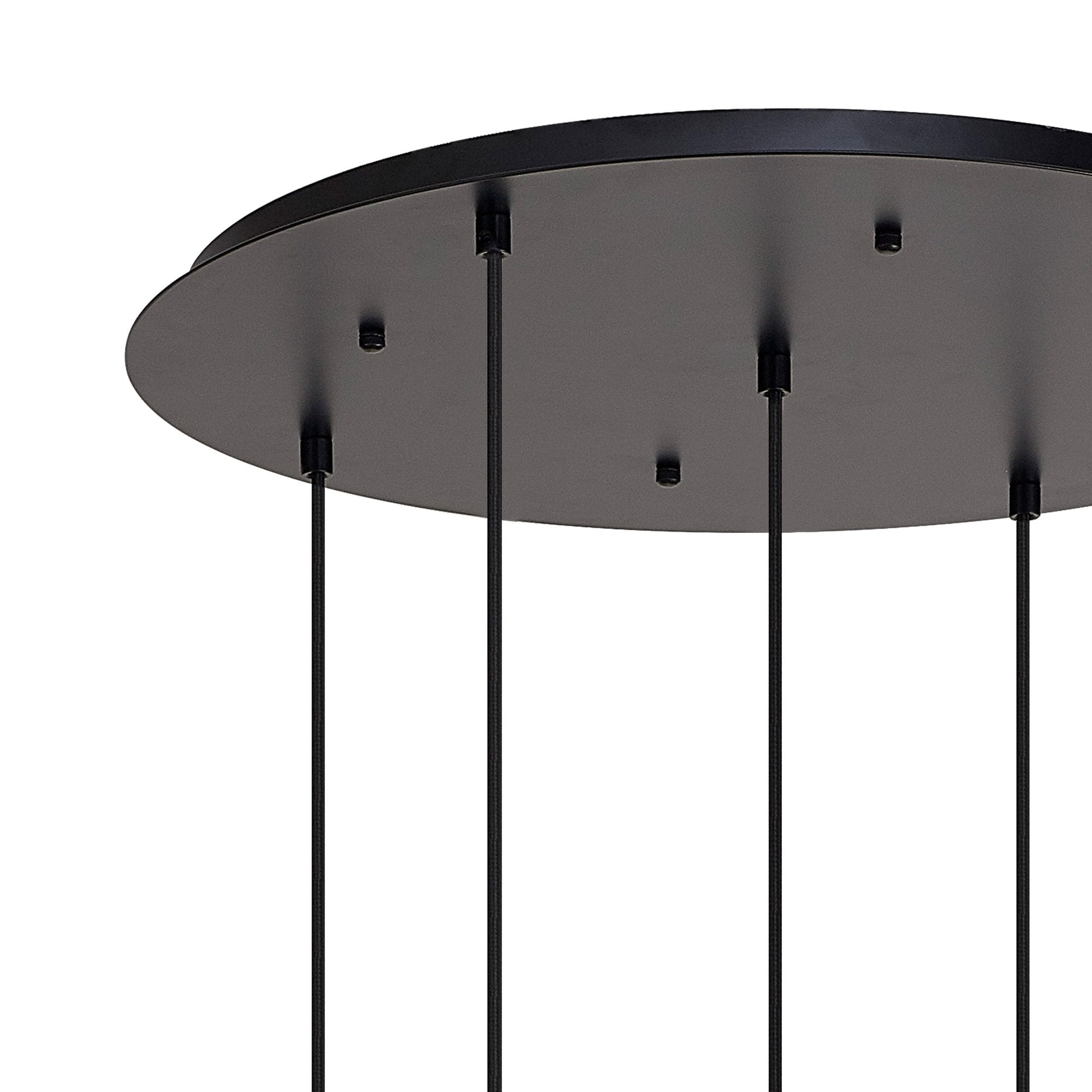 NLK00329 Acme 5 Light Round Pendant Matt Black Matt Black