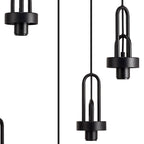 NLK00329 Acme 5 Light Round Pendant Matt Black Matt Black